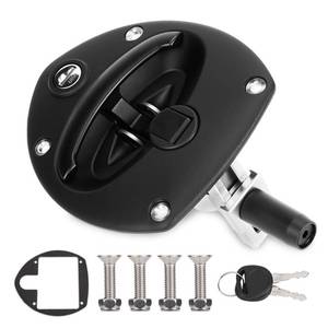 lot 8424 image: Dilomber Door Latch T Handle with 2 Key CH751 Fits for Cummins Kohler Generators #Replace 0406-0972-01, 406-0972-01, A034B471, Black