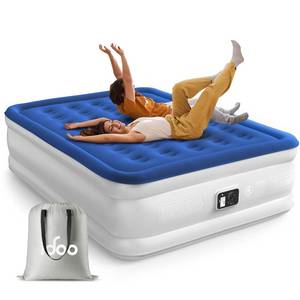 lot 9434 image: iDOO Air Mattress Queen with Built in Pump, Blow up Mattress, Inflatable Mattress Queen Size for Guests, Home, Camping, 3 Mins InflationDeflation, Upgraded Colchones Inflables, Comfort Air Bed