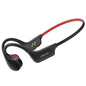 lot 10288 image: Yistao Bone Conduction Headphones, Open Ear Headphones Wireless Earphones, 32GB MP3, 8 Hours Playtime, Bluetooth 5.3, IP68 Waterproof Earphones for Running and Fitness Workout - Red
