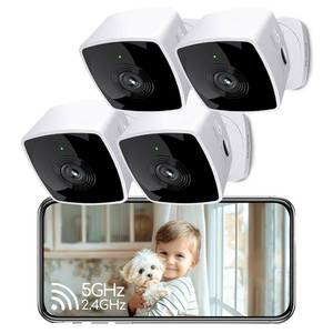 lot 10296 image: blurams Cameras for Home Security 5GHz, 2K Indoor Camera, Pet Camera with Phone App, AI Motion Detection, 2-Way Audio, Compatible with Alexa&Google Assistant, 4-Pack