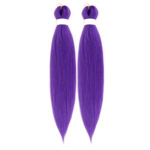 lot 10300 image: 30 INCH Pre-stretched Braiding Hair Extensions for Women 4 Packs Purple Synthetic Fiber for Box Braiding Hair Makeup Long DIY Purple Ponytail Hair 60 INCH for Cosplay Halloween Costume