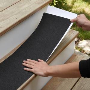 lot 10314 image: MBIGM 8-Pack Non-Slip Outdoor Stair Treads - Anti Slip 8 X 30 Grip Tape Adhesive Strips - Heavy Duty Traction for Steps, Staircase, Deck
