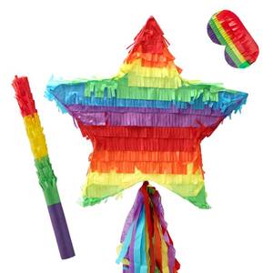 lot 11597 image: Cinco De Mayo Star Pinata 12.6 x 12.6 inches. Fiesta Party Supply for Fiesta Taco Party, Luau Event Photo Props, Mexican Theme Decoration, Carnivals Festivals, Taco Tuesday Event