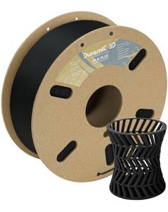 lot 13640 image: DURAMIC 3D PLA Filament 1.75mm 1Kg Black, PLA Plus Filament 1Kg Spool(2.2lbs) Tougher and Stronger, Dimensional Accuracy Probability - 0.02mm
