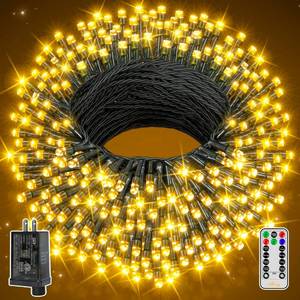 lot 13664 image: Ollny Christmas Lights 262FT 800LED, Plug-in Outside Tree Lights with Timer and 8 Modes, Remote Control Waterproof Dimmable Outdoor String Light for House Yard Patio Xmas Decorations(Warm White)
