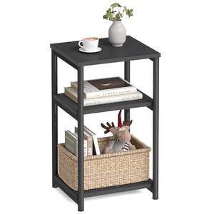 lot 13671 image: VASAGLE Side Table, Small End Table, Tall Nightstand for Living Room, Bedroom, Office, Bathroom, Classic Black ULET273B16