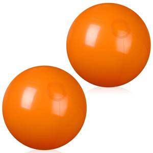 lot 14002 image: kymqlyw 2 Pcs Inflatable Beach Ball 8 inch Swimming Pool Balls Summer Outdoor Decor Ball Ornaments Floatable Ball for Swimming Pool Birthday Party Supplies (Orange)