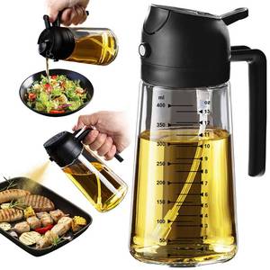 lot 14007 image: TrendPlain 16oz470ml Glass Olive Oil Sprayer for Cooking �� 2 in 1 Olive Oil Dispenser Bottle for Kitchen Gadgets and Air Fryer Accessories, Salad, BBQ - Black
