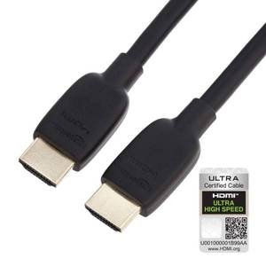 lot 14010 image: Amazon Basics HDMI Cable, 3 Feet, HDMI 2.1 to HDMI Cable (48Gbps), 8K60Hz 4K120Hz Certified Ultra High Speed, Black, Compatible with PS5XboxTVMonitor