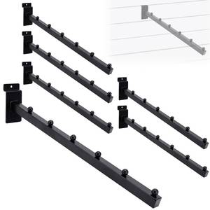 lot 14014 image: YMOBBU Slatwall Waterfall Hanger Hooks - 15.75 inch 6 Ball Waterfall Slatwall Hooks Slat Wall Accessory Slat Wall Hangers (6)