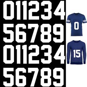 lot 14441 image: Zonon 22 Pieces Iron on Numbers T Shirt Heat Transfer 0 to 9 Jersey Numbers for Team Uniform Sports(White,8 Inch)
