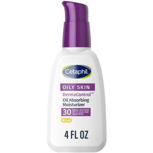 lot 14490 image: Cetaphil DermaControl Oil Absorbing Moisturizer with SPF 30, For Sensitive, Oily Skin, 4 Fl oz, Absorbs Oil, Reduces Shine, Hydrates, Protects, No Added Fragrance