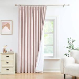 lot 15284 image: WEST LAKE Short Pink Bailey Pinch Pleat Blackout Curtains 63 Inches,Modern Thermal Insulated Drapes for Bedroom Living Room Patio,Rustic Textured Window Treatment with Backtabs Hooks,60Wx63L,1 Panel