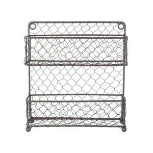 lot 15288 image: DII Farmhouse Vintage Spice Rack Organizer  9.45Lx2.3Wx10H   2 Tier Spice Rack - Rustic
