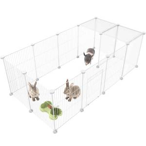 lot 15301 image: HOMIDEC Pet Playpen,Small Animals Cage DIY Wire Yard Fence with Door for IndoorOutdoor Use,Portable for Puppies,Kitties,Bunny,Turtle 48 x 24 x 16