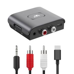 lot 16417 image: WARRKY Bluetooth Audio Receiver for Home Stereo RCA and 3.5mm Audio Jack, Bluetooth Audio Adapter for Speakers, Work for Sound System, Amplifier, Cars
