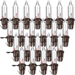 lot 16421 image: Mudder 60 Count Christmas Tree Replacement Light Bulbs 2.5v 0.425 Watt Replacement Bulb Mini Incandescent Wire String Lights Decoration for Prelit Xmas Tree(Brown Base with Warm White Bulb)