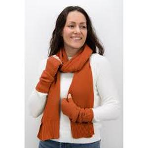 lot 2147 image: Ladies dark orange scarf