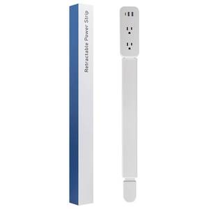 lot 1524 image: Electrical Outlet Extender Stick - Features USB-A, USB-C and 2 AC Outlets, Extends 22-34, Rotates 180° Access Hard-to-Reach Outlets, Wall Plug Power Socket Expander Nightstands, Sofa, Desks and More