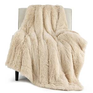 lot 1533 image: Bedsure GentleSoft Fluffy Beige Throw Blanket for Bed, Faux Fur Gifts Beige Decor Light Tan Khaki Blanket Neutral Decoration for Home, Soft Cozy Fuzzy Plush Thick Warm Sherpa Fleece Cute Stuff, 50x60