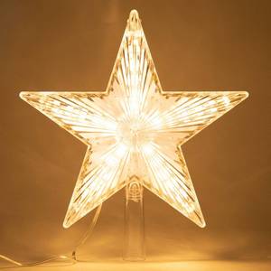 lot 2304 image: Christmas Tree Topper Star Warm White Light Christmas Tree Decor for Christmas Holiday Home Fit for General Size Xmas Tree, 8.7 Inch