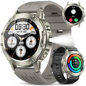 lot 2328 image: Smart Watch for Men Fitness Tracker Bluetooth Waterproof Make Answer Call Digital Mens Watches Running Smartwatch for Android Phones iPhone Samsung Compatible Step Pedometer Sleep Heart Rate Monitor