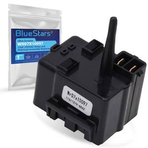 lot 2333 image: BlueStars Ultra Durable WR07X10097 12uF 250VAC Relay and Overload Assembly Replacement - Compatible with G.E Refrigerators - Replaces 1265640 AP4300623 PS1766101 513604045