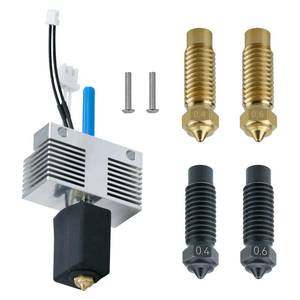 lot 2340 image: Hotend for Elegoo Neptune 4 PlusNeptune 4 Max Print Head Extruder Hot End Kit Heater Block Heating Cartridge Thermistor with Extra 2PC Hardness Nozzle 2PC Brass Nozzle 1PC Silicone Cover