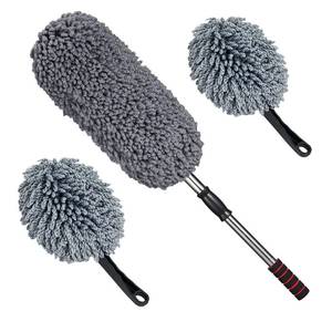 lot 2342 image: IPELY 3 Pack Large Microfiber Car Duster Exterior Scratch Free with Extendable, Car Duster Interior Multipurpose dust Cleaning