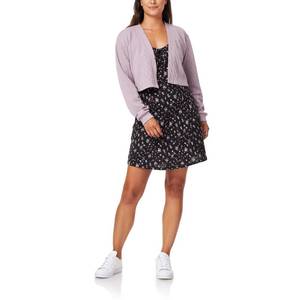 lot 2347 image: WallFlower Womens Plus Size 2-Piece Sweater and Dress Set, Elegant Teacher Looks, Black Floral, Grey Cardigan, 2X