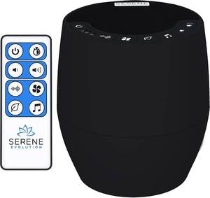 lot 2349 image: Serene Evolution White Noise Machine for Adults Sleeping - Sound Machine for Sleep with 60 Soothing Sounds of Ocean, Fan, Rain, and More - Noise Machine for Office Privacy and Baby Sleep Aid - Black
