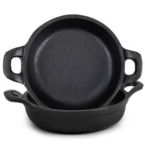 lot 2353 image: Ziliny Mini Cast Iron Skillets 5 x 5 x 1.3 Inch Cast Iron Pan Small Ramekin Set Black Casserole Dish Cookware Oven Safe Mini Skillets for Kitchen Indoor Outdoor Picnic (2 Pack)