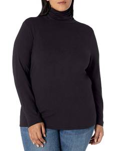 lot 2354 image: Amazon Essentials Womens Long-Sleeve Turtleneck (Available in Plus Size), Black, Medium