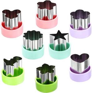 lot 2359 image: Vegetable Cutter Shapes Set (8 Pack) �� 1.5 Stainless Steel Mini Cookie & Fruit Cutters for Kids, Bento Lunch, Sandwich, Fondant, Cheese, Baking & Food Prep