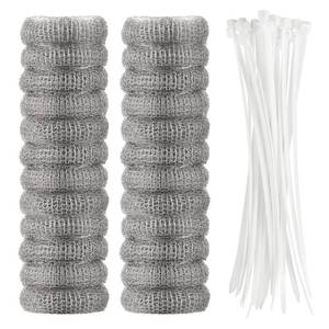 lot 2372 image: 24 Pieces Lint Traps Washing Machine Stainless Steel Lint Snare Traps Laundry Mesh Washer Hose Filter with 24 Pcs Cable Ties