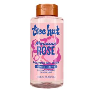 lot 2431 image: Tree Hut Moroccan Rose Nourishing & Moisturizing Foaming Gel Wash, 18 oz., Hydrating