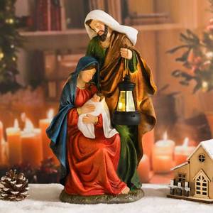 lot 2442 image: Chonsun Holy Family 12.2 Inch Nativity Sets Figurine Nativity Scenes La Sagrada Familia Estatua Holiday Decorations Room Tabletop Indoor Decor