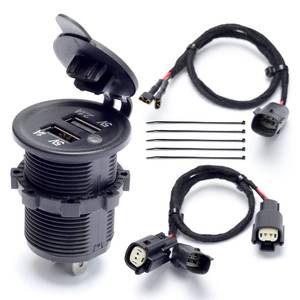lot 2443 image: 860201261 USB Plug with Dual Ports Compatible with Ski-Doo Renegade g4 850 xrs 2017-2022, Replacement for REV Gen4 USB Power Outlet Kit Provide Stable Power to Recharge Cells While Riding
