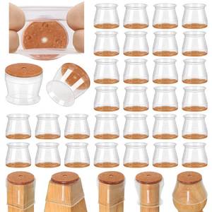 lot 2446 image: 32 Pcs VIUME Chair Leg Floor Protectors for Hardwood Floors Silicone Covers to Protect Wood Tile Floors Scratches Felt Pads Furniture Leg Caps Reduce Noise (Fit1.3-2)