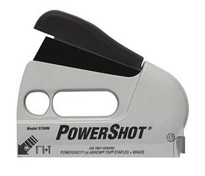 lot 2454 image: Arrow 5700 PowerShot Heavy Duty 2-In-1 Staple and Nail Gun for Wood, Upholstery, Furniture, Crafts, Fits 14, 516��, 38, 12, or 916 Staples and 58�� or 916�� Brad Nails