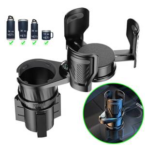lot 2460 image: KUPAO Multifunctional 2 in 1 Cup Holder Expander for car��DualCup Holder Extender with Adjustable Base,Fits Yeti, Hydro Flask, Nalgene, Large 1040 oz. Bottles & Big Drinks,Travel Cup