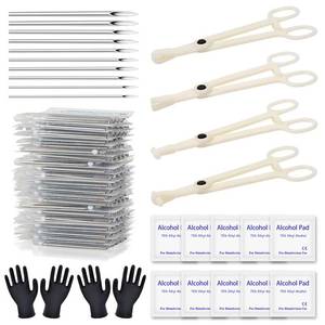 lot 2461 image: Rayyl Body Piercing Tool Kit - 42Pcs Piercing Kit with 12G 14G 16G 18G 20G Piercing Needles Piercing Clamps Forceps for Ear Nose Belly Button Tongue Eyebrow Body Piercing Tool Kit Piercing Supplies