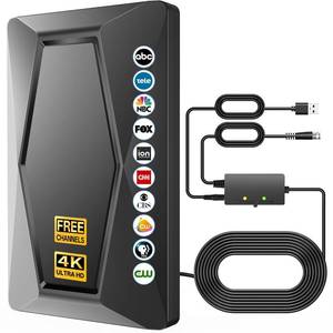 lot 2480 image: 2025 TV Antenna Indoor Antenna for Smart TV Long Range Reception HD Digital Antenna Outdoor with Amplifier Signal Booster for Local Channels Supports 4K 1080p