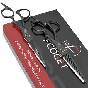 lot 2482 image: Professional Barber Hair Scissors Thinning Shears Kit - 6.8 HIGH-END Extremely Sharp Haircut Scissors Hairdressing Texturizing Hair Cutting Shears Set 440C Stainless Steel for Salon Home Stylists
