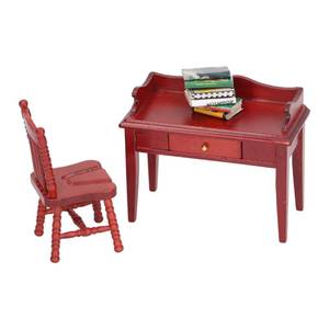 lot 2484 image: Miniature Desk Chair Book, Lifelike Miniature Dollhouse Furniture for Decoration
