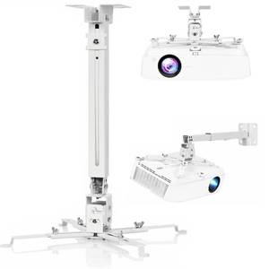 lot 2486 image: DAWASAPAT Adjustable Projector CeilingWall Mount - 3-in-1 Universal Bracket for Projector Mounting, Universal Height Adjustable Mount Holder with Extension Pole
