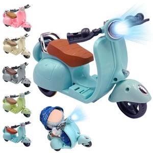 lot 3449 image: LUFZFEU Accessories for LABUBU, Scooter Toy for Labubu with Lights & Music Rotate 360°, Lnteresting Motorcycles for Labubu, Decor Desktop Ornaments for Doll Collectors Battery Not Included (Blue)