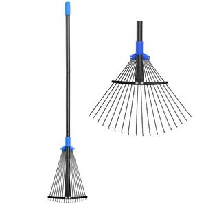lot 3451 image: Rake for Leaves, 5ft Adjustable Metal Garden Leaf Rake with Expandable Head 7-16, Small Cllapsible Rakes for Lawns Gardening Camping Heavy Duty