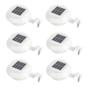 lot 3453 image: iSunMoon 6 Pack Outdoor Solar Powered LED Gutter Light Fence Roof Gutter Garden