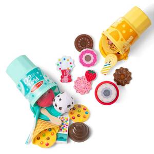 lot 3454 image: Melissa & Doug Play to Go 2-Pack Cake and Cookies and Ice Cream, Play Food Travel Toys for Boys and Girls 3